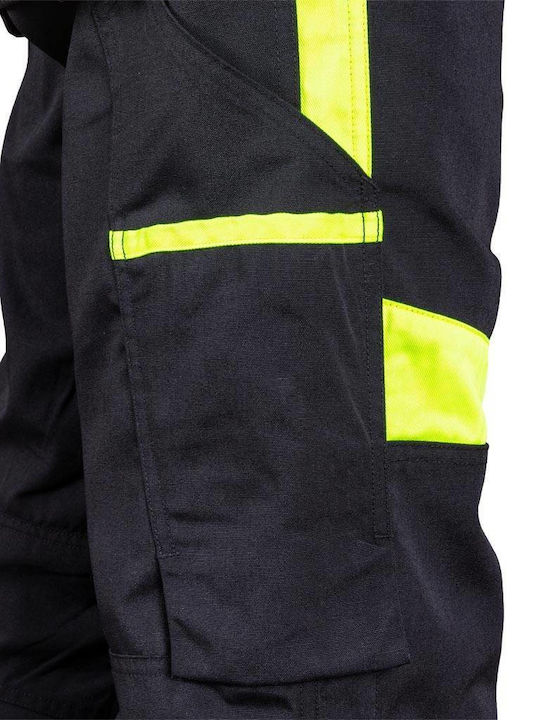 L.hollman Pantaloni De Lucru Reflectorizanți Negri