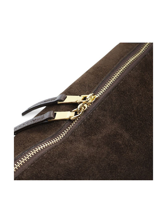 Leather Women's Shoulder Bag Suede Brown