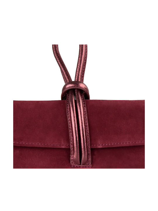 Women's Handbag Suede Burgundy