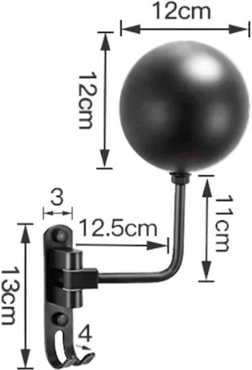 Fd3939 Wandhalterung Metallische Halterung Für Motorradhelme Haken Schwarz
