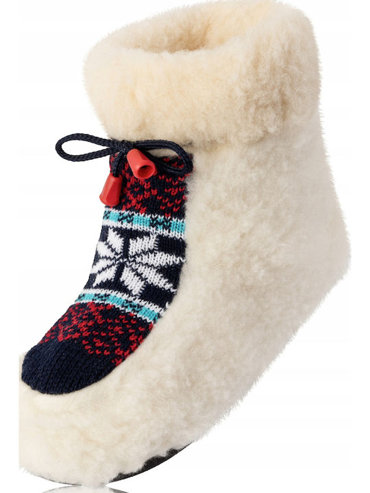 Woolen Winter Women's Blue Slippers