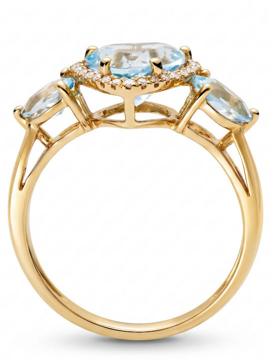 Diamond Group Γυναικείο Δαχτυλίδι Χρυσό 18Κ Diamond Group Γυναικείο Δαχτυλίδι Χρυσό 18Κ