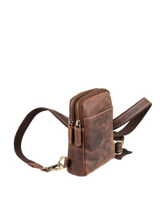 Leder Herren Schulter / Crossbody Braun Tasche