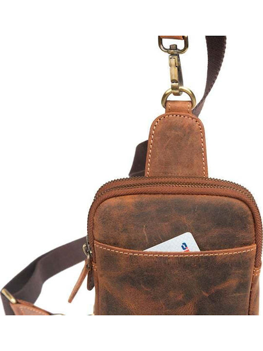 Leder Herren Schulter / Crossbody Braun Tasche