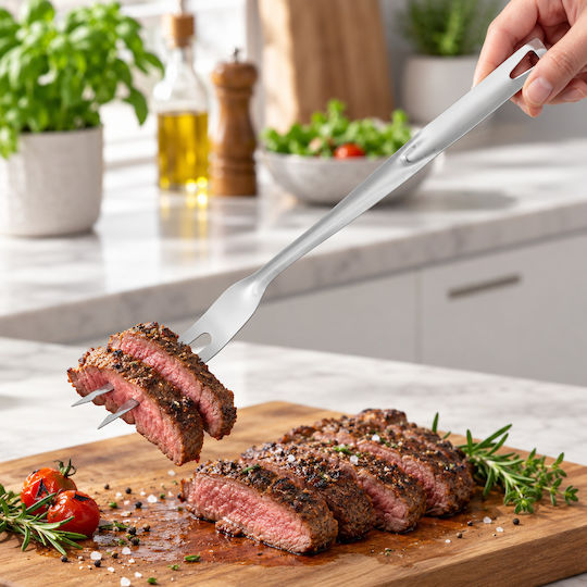 Fackelmann Nizza Stainless Steel Cooking Fork 33cm Fackelmann Nizza Stainless Steel Cooking Fork 33cm