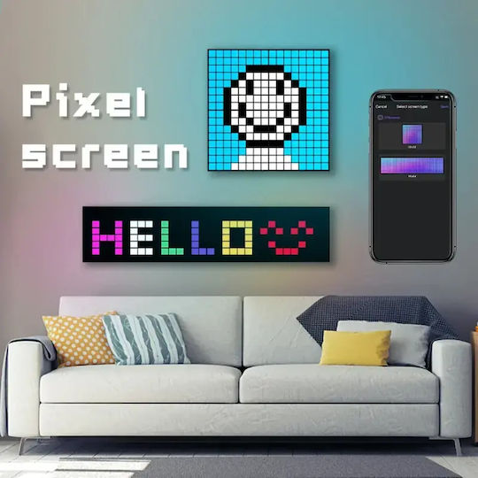 GloboStar Panou LED Derulare Cu O Singură Față 40x40cm RGB