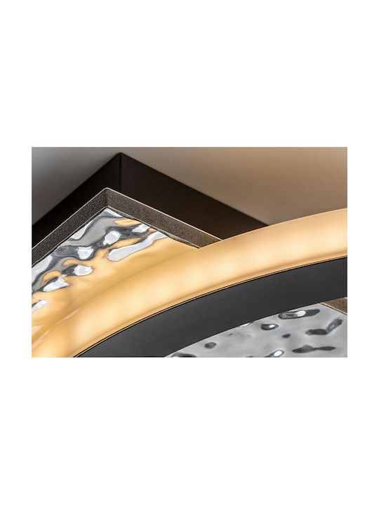 Rabalux Smart Deckenleuchte montieren 40cm Schwarz mit Integrierte LED und Fernbedienung