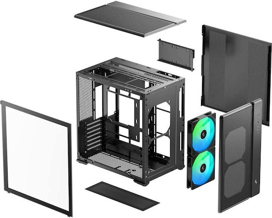Deepcool CG590 MESH 2F Midi Tower Компютърна кутия Черна
