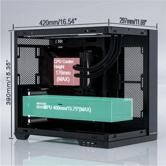 1stCOOL DREAMER Computergehäuse mit Seitenfenster Schwarz