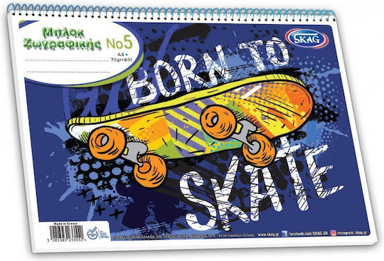 Skag Drawing Pads No5 A4 (21 x 29.7 cm) (Miscellaneous Designs/Colors)