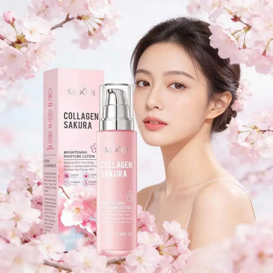 Sadoer Collagen Sakura Light Λοσιόν Προσώπου για Ενυδάτωση & Λάμψη με Κολλαγόνο 100ml