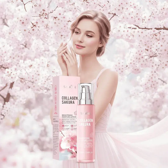 Sadoer Collagen Sakura Light Λοσιόν Προσώπου για Ενυδάτωση & Λάμψη με Κολλαγόνο 100ml