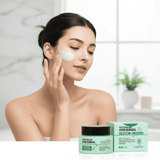 Sadoer Tea Tree Whitening Cremă Hidratantă de Față pentru Îndepărtarea Acneei și Imperfecțiunilor cu Niacinamidă 50gr