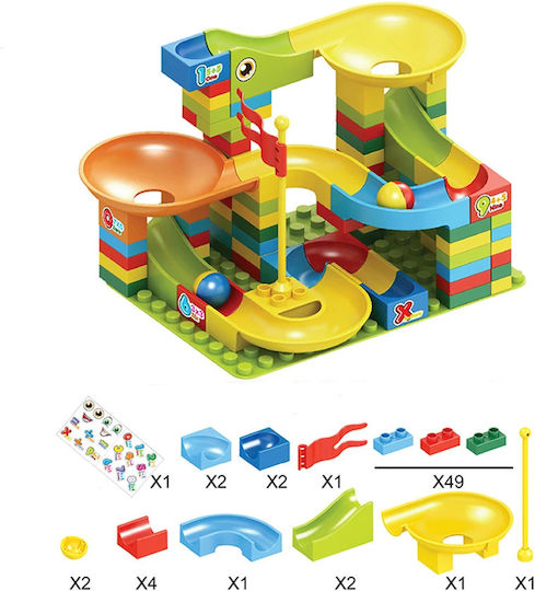 Building Blocks Ball Track With Blocks 65 Pieces