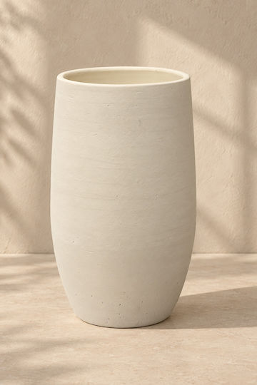 Kaemingk Βάζο Κεραμικό Εκρού 22x22xΥ40cm