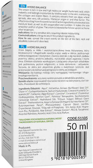 Apis Natural Cosmetics Hydro Balance Rich Cream Face 50ml