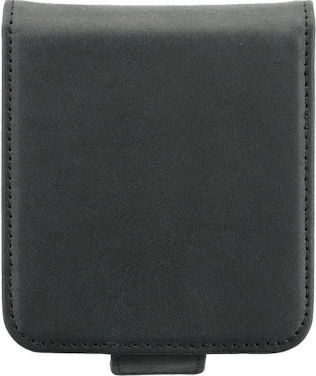 Samsung Galaxy Z Flip8 Rosso Deluxe Leather Wallet Black 8719246608674