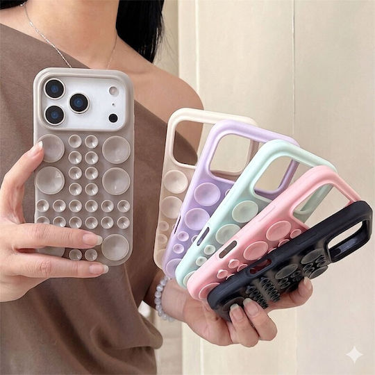 Suction Cup Silicone Case Antique White Apple iPhone 17 Pro Max/18 Pro Max
