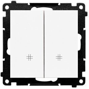 Kontakt-Simon Vertiefter Elektrischer Wandtaster Zwei-Wege Ohne Rahmen Elektrische Wandschalter Weiß