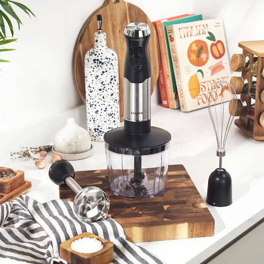 Salter Handmixer mit Inox-Stab 600W Graue