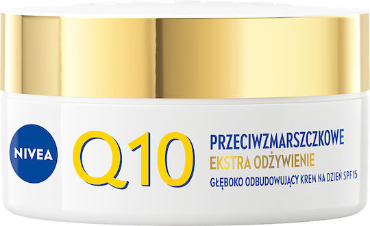 Nivea Q10 Power 24-Stunden Feuchtigkeitsspendende Gesichtscreme Tag mit SPF15 & Coenzym Q10 50ml