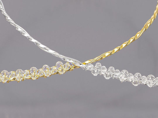 Handgefertigte Hochzeitskronen Versilbert 1210 Gold
