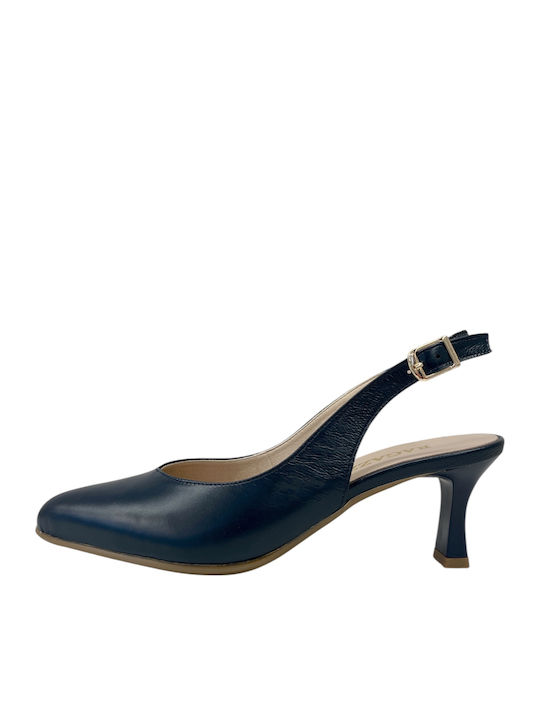Leder Pumps Marineblau