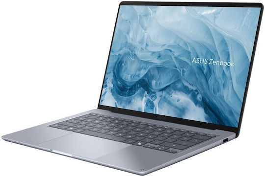 Asus Zenbook 14 UX3480QA-U1151X 14" OLED FHD+ (Snapdragon-X X1-26-100/16GB/512GB SSD/W11 Pro) Albastru Arctic (Tastatură Engleză Internațională)