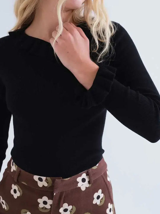 Women's Long Sleeve Blouse Black