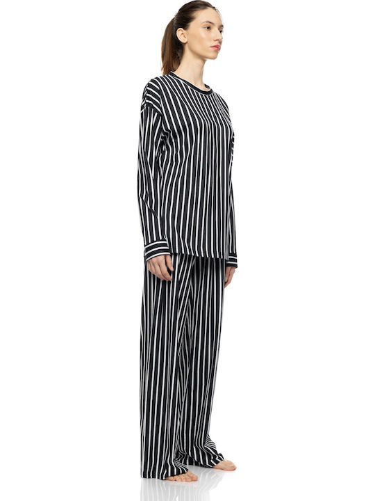 Pink Label Winter Women's Pyjamas Set Navy Pink Label Winter Women's Pyjamas Set Navy