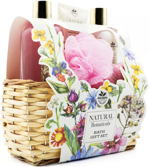Becasan Butterfly Dreams Basket Skin Care Set for Moisturizing & Body Cleaning 5 Pieces