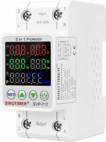Sinotimer Instrument de Măsură pentru Panou Electric Digital pe Șină Monofazat