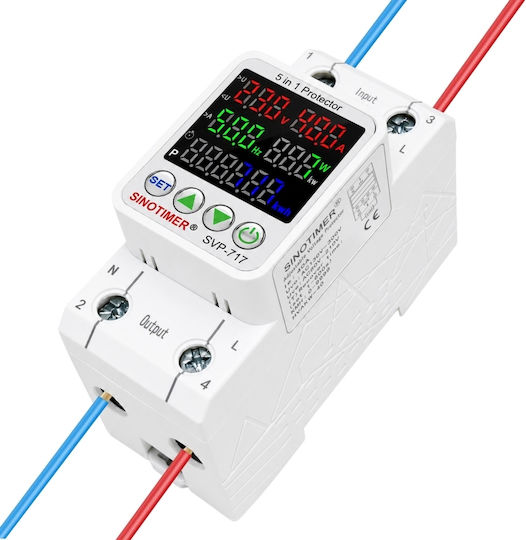 Sinotimer Instrument de Măsură pentru Panou Electric Digital pe Șină Monofazat