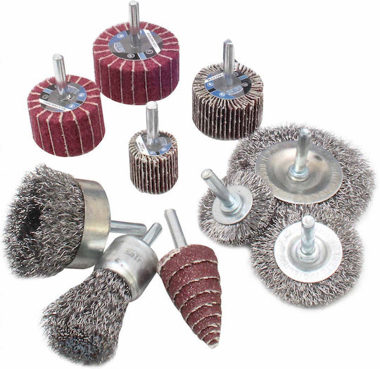 Set Perii De Sârmă Discuri Abrasive Pentru Ascuțire Și Curățare Metal Lemn 10 Bucăți