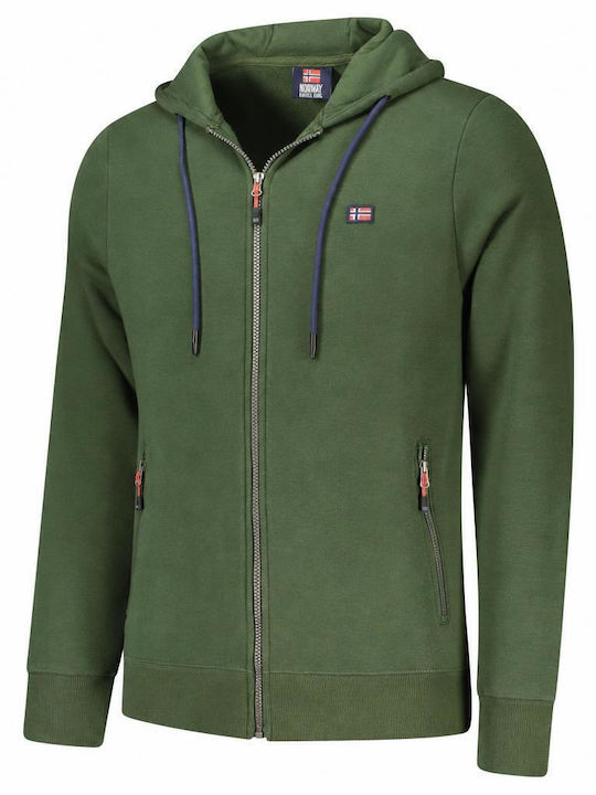 Hooded Cardigan Green