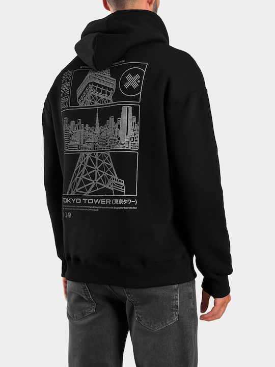 Sweatshirt mit Kapuze Schwarz