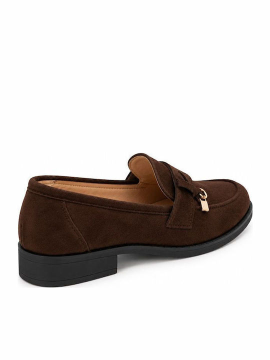 Wildleder Damen Mokassins in Braun Farbe