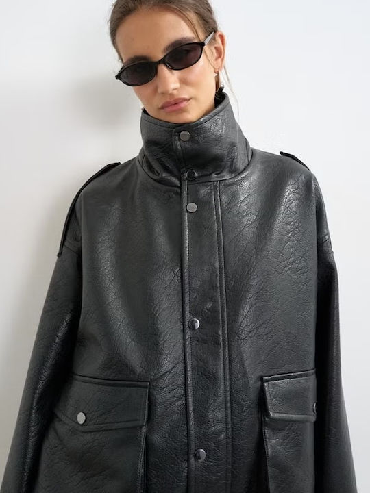 Short Women's Bomber Jacket Black