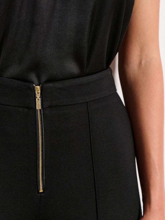 Bill Cost Women's High Rise Fabric Flared Trousers Black