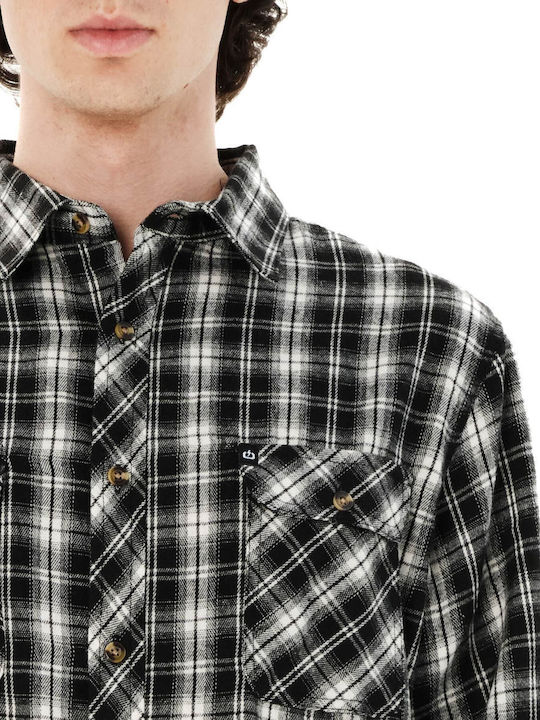 Long Sleeve Flannel Shirt in Regular Fit Checked Check
