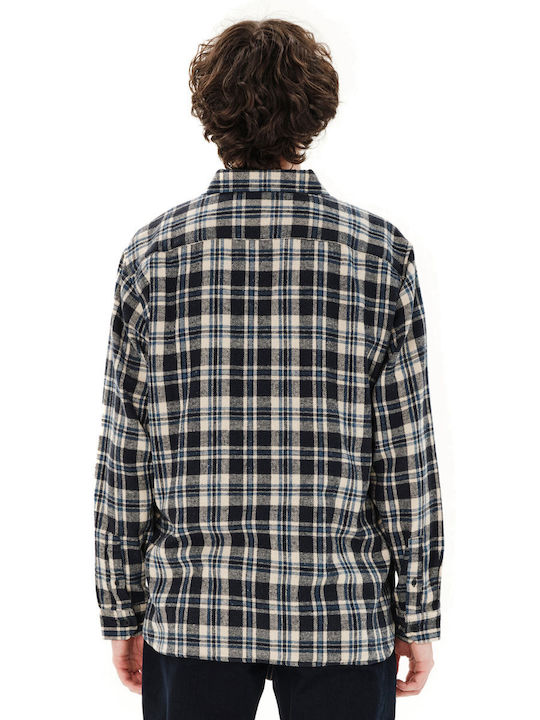 Long Sleeve Flannel Shirt in Regular Fit Checked Checked