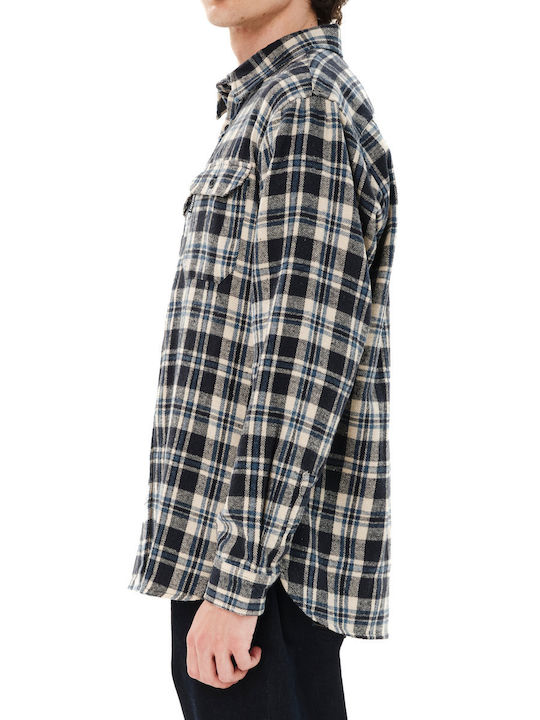 Long Sleeve Flannel Shirt in Regular Fit Checked Checked