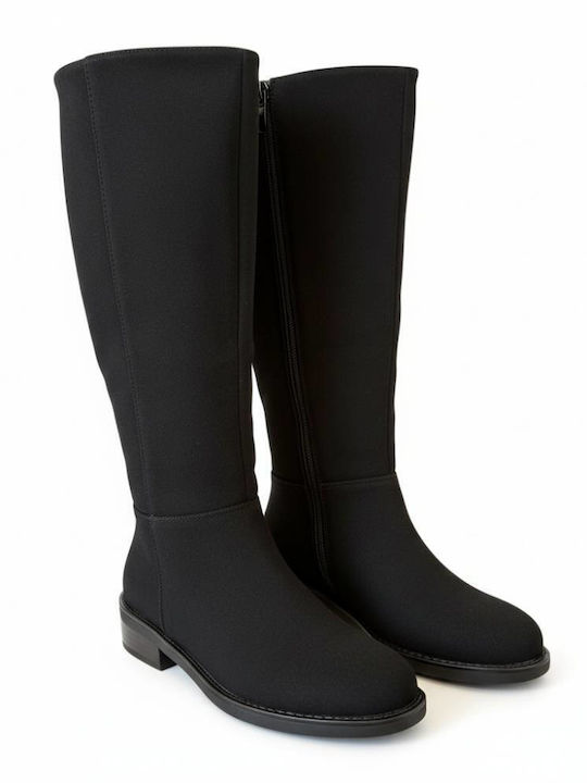 Wildleder Damenstiefel Schwarz H2691_4E3B