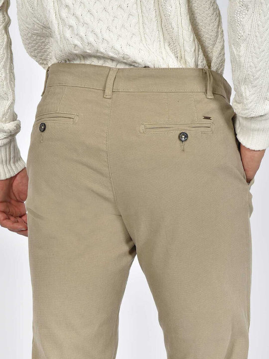 Мъжки Панталон Chino Еластичен Regular Fit Бежов