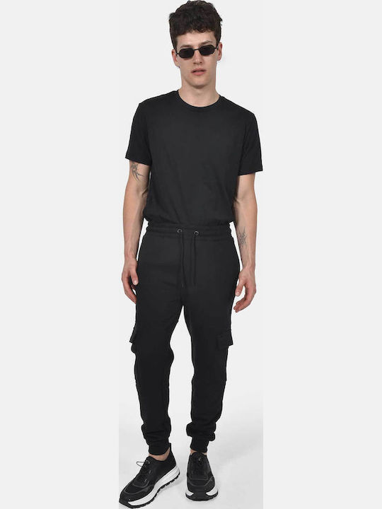 Мъжки панталон Cargo Regular Fit Черен
