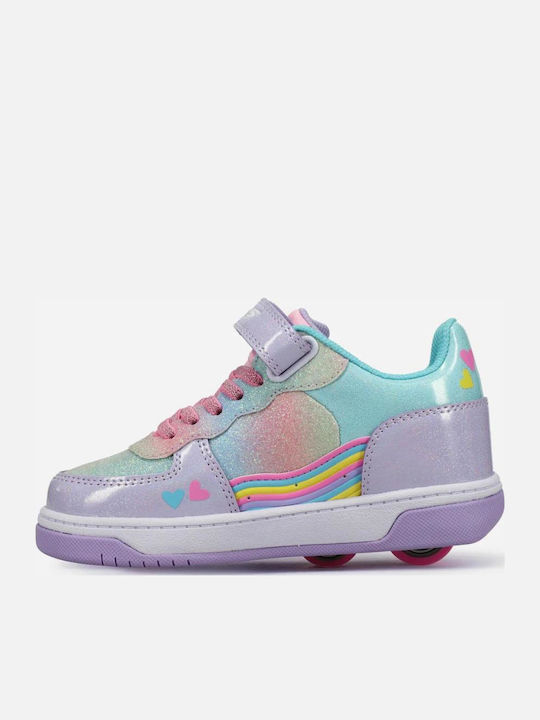Kinder Sneaker mit Rollen Flieder