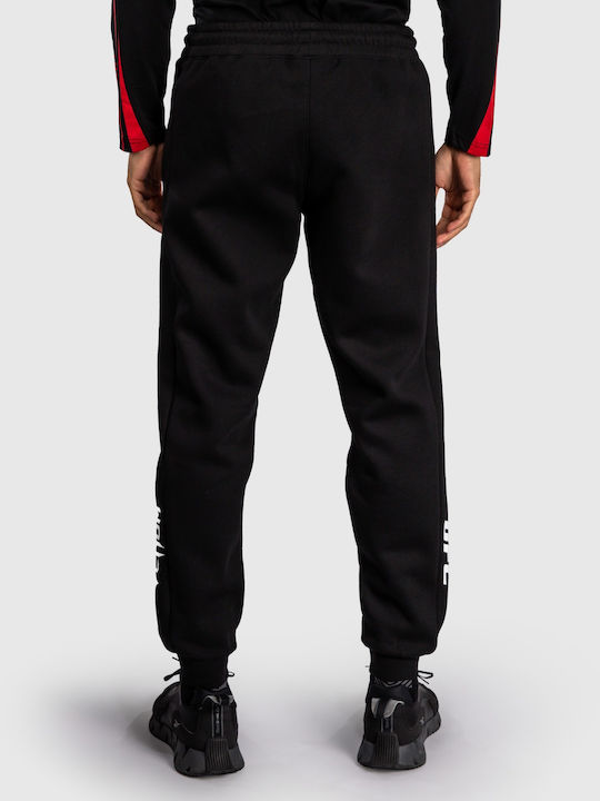 Sweatpants with Elastic Black/White