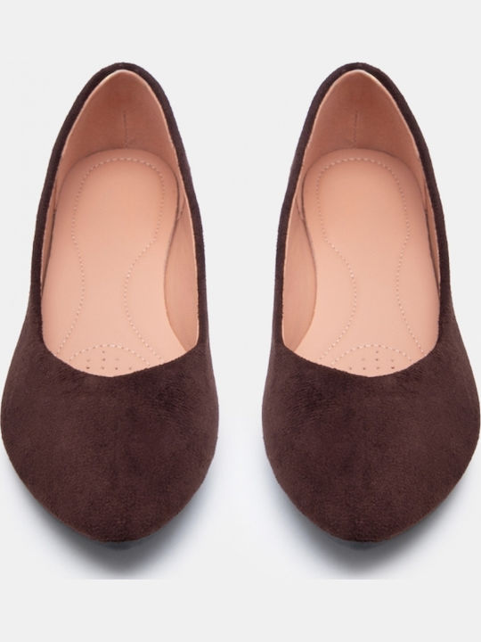Luigi Damen Ballerinas Spitz zulaufend Braune