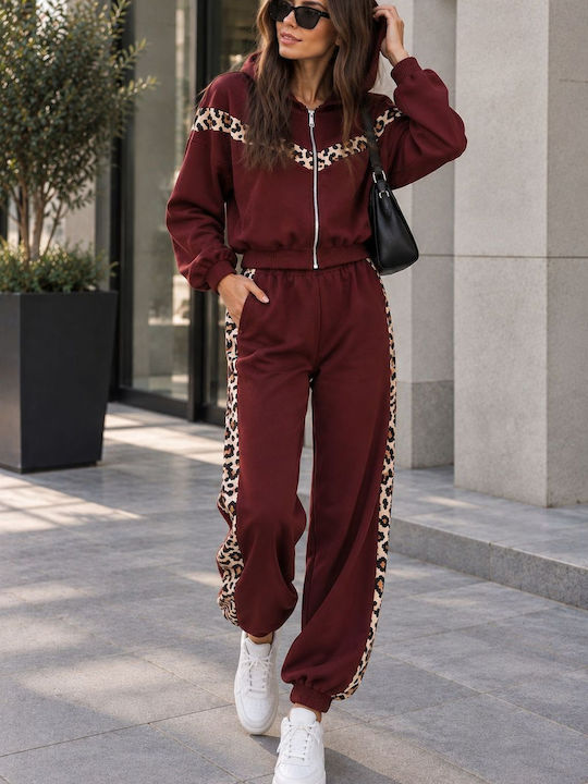 Burgundy Tracksuit Set