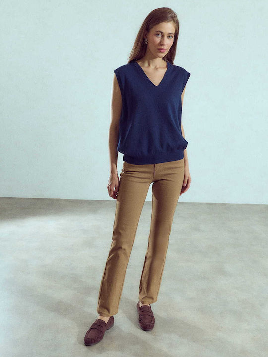 Celestino Women's Jeans Straight Leg Camel